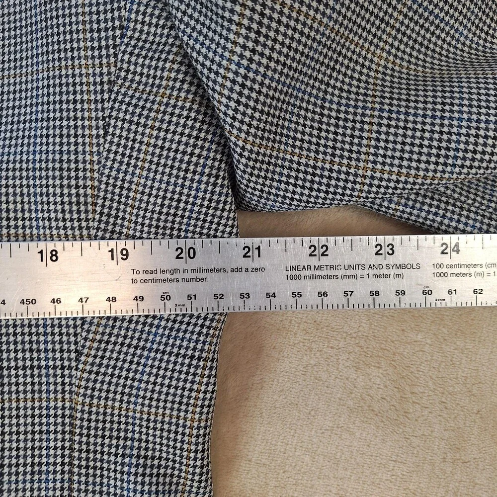 Brooks Brothers Sport Coat Mens 44 Regular Gray Wool Check Single Vent 2 Btn